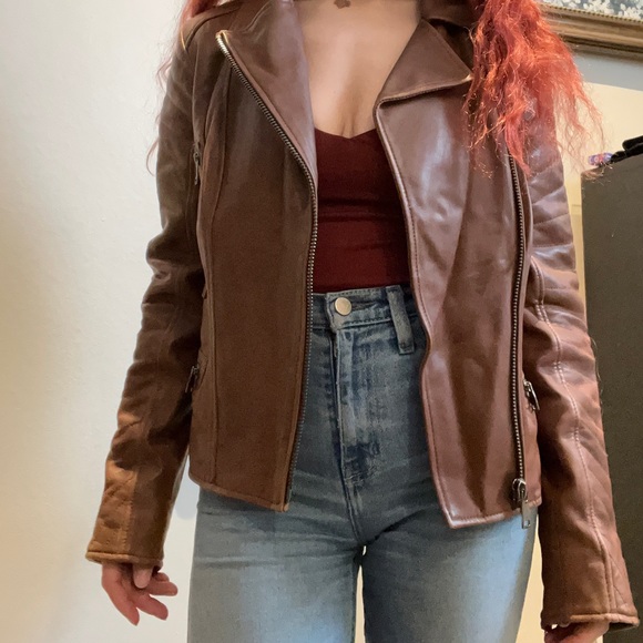 Danier Leather Jacket - Style: Tayla, Dark Cognac - Picture 11 of 13